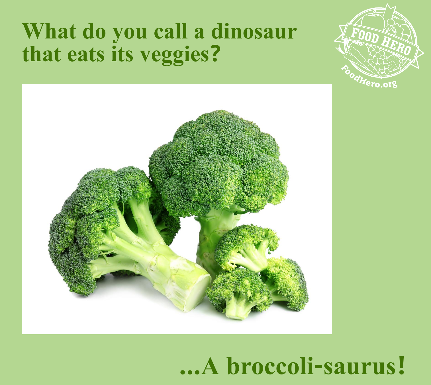 Broccoli Food Hero Educational Resources